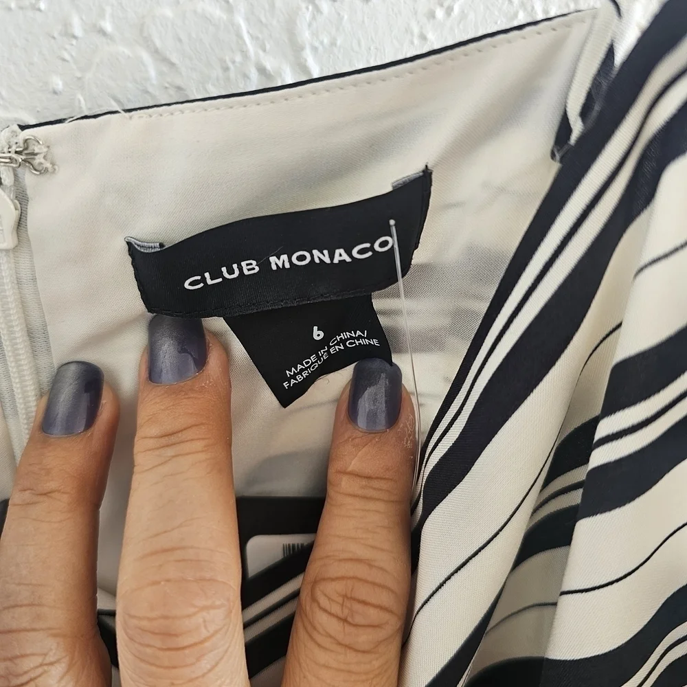 Club Monaco Black and White Striped Jumpsuit Size 10 and Size 6 - Picture 14 of 16